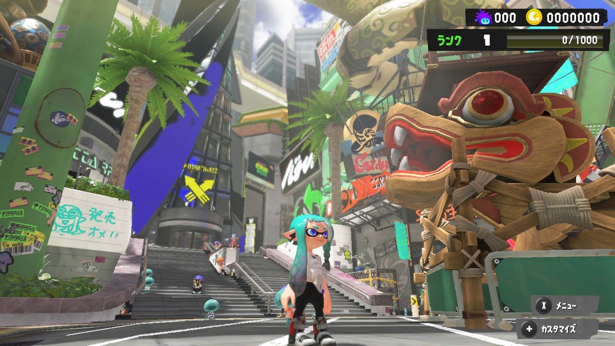 ume_massan's tweet photo. バンカラ街に着いたぞーヽ(・∀・)ノ
 #スプラトゥーン3 #Splatoon3前夜祭 https://t.co/mVRFQfqLUU