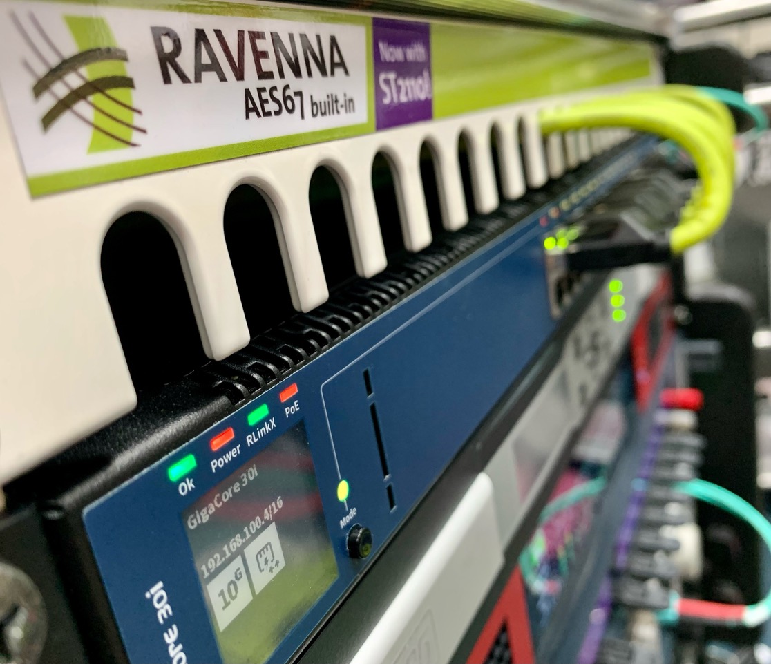 RAVENNA_Network's tweet photo. Can you spot the RAVENNA branded cables?

Built-in AES67 makes riding the wave of real-time data distribution a breeze.

We’re proud to bring together such a range of technologies under one open standard!

#RAVENNARack #AES67 #AVTweeps https://t.co/cFsN0kKTn0