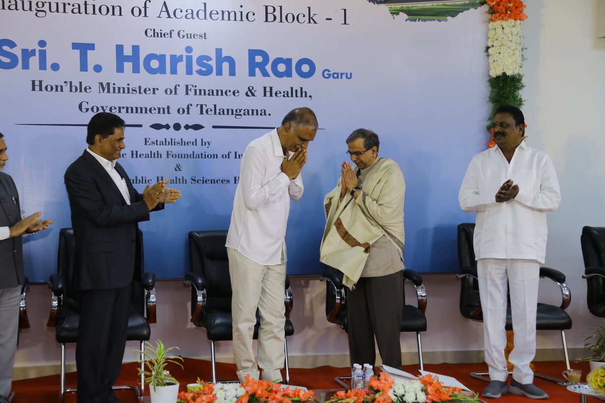 Public Health Foundation of India (PHFI) (@thephfi) on Twitter photo Inauguration of the Indian Institute of Public Health, Hyderabad Academic Block -1 by Hon'ble Minister Sri. <a href="/trsharish/">Harish rao Unofficial</a> <a href="/TelanganaHealth/">Office of Minister for Health, Telangana</a>. <a href="/IIPHHyderabad/">Indian Institute of Public Health (Hyd)_Official</a> to operate Academic and Research programmes from its permanent campus in Rajendra Nagar from September 2022 #AcademicTwitter Inauguration of the Indian Institute of Public Health, Hyderabad Academic Block -1 by Hon'ble Minister Sri. <a href="/trsharish/">Harish rao Unofficial</a> <a href="/TelanganaHealth/">Office of Minister for Health, Telangana</a>. <a href="/IIPHHyderabad/">Indian Institute of Public Health (Hyd)_Official</a> to operate Academic and Research programmes from its permanent campus in Rajendra Nagar from September 2022 #AcademicTwitter