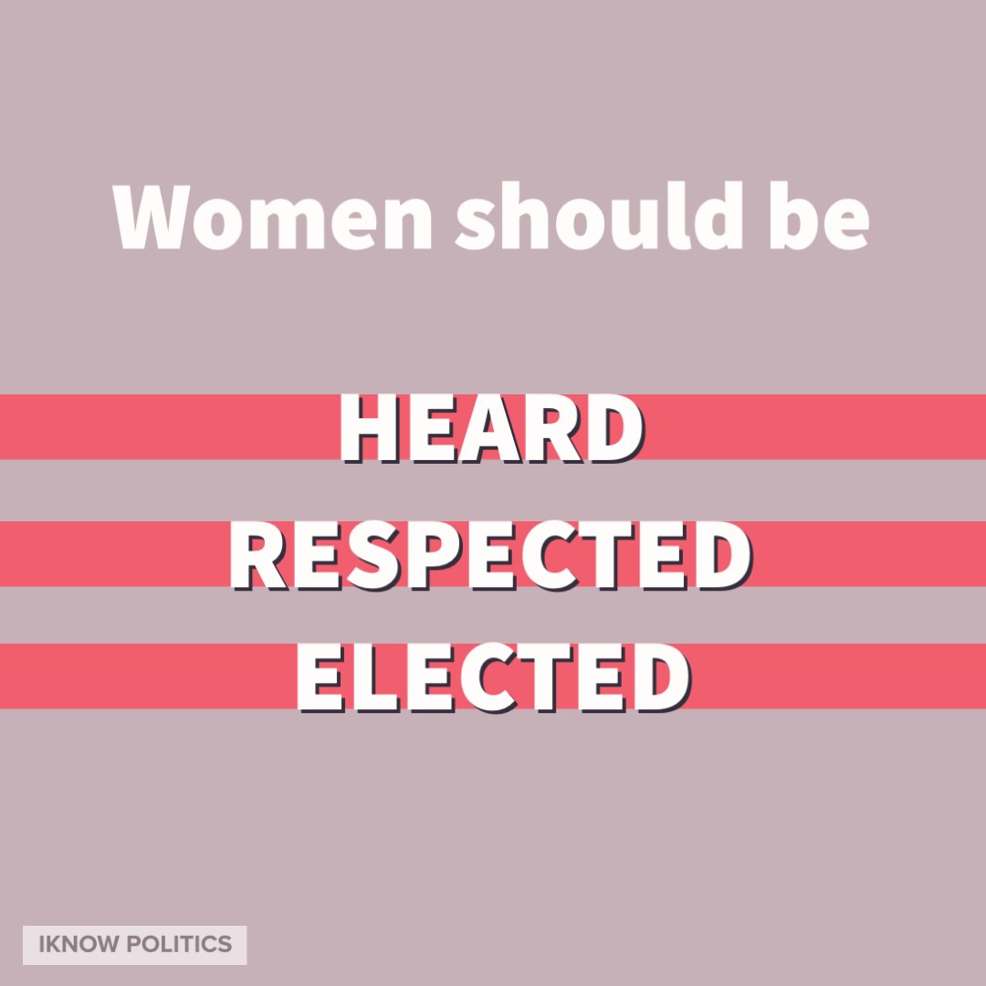 Women 👏🏽 need 👏🏽 a seat 👏🏽 at the table 👏🏽
Let's end the #gendergap in #leadership‼️

Are you with us?

#womeninpolitics #womenleaders #yourvoicematters #breakthebiais #EqualRepresentation #ActForEqual #girlsruntheworld