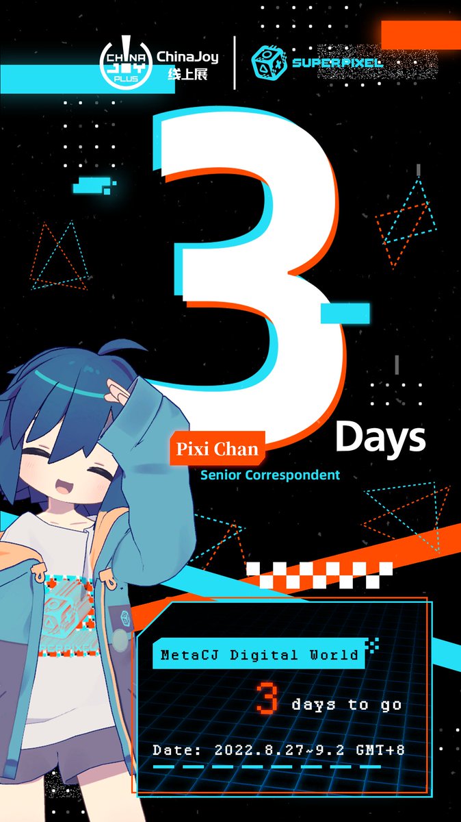 superpixelnews's tweet photo. ChinaJoy released a promo video for its first online conference in Meta CJ Digital World held from Aug 27 to Sep 2.
#ChinaJoy #Metaverse #MetaCJ #ChinaGameIndustry
And Superpixel will show up!💙🖤
More details: https://t.co/raprJeU7W6 https://t.co/ujEptIGV3n