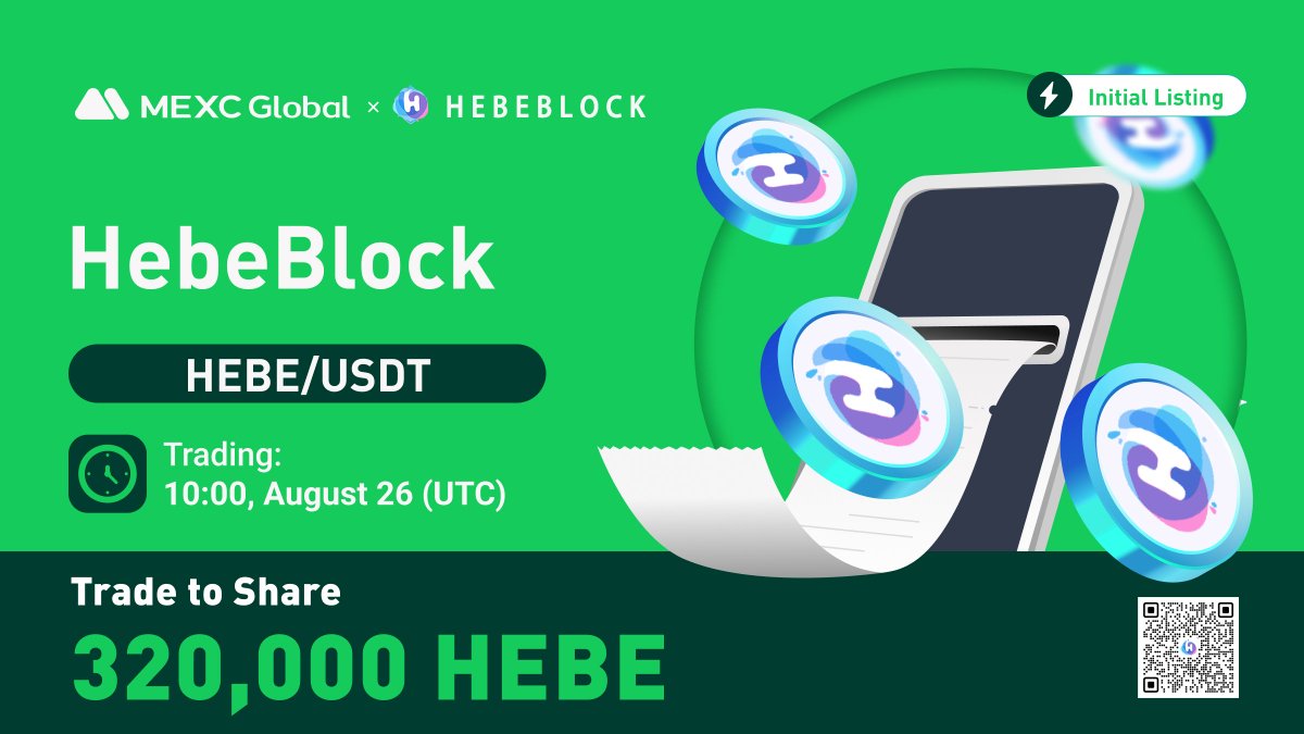 Very happy to announce that MEXC is officially supporting $HEBE. MEXC is the first exchange to support #EthereumClassic Erc20. We are also in contact with more exchanges. We will update you when we are in later stages 😉
Join <a href="/BlockHebe/">zhang</a> the moon 🚀😜

#ETCArmy  $ETC #ETC