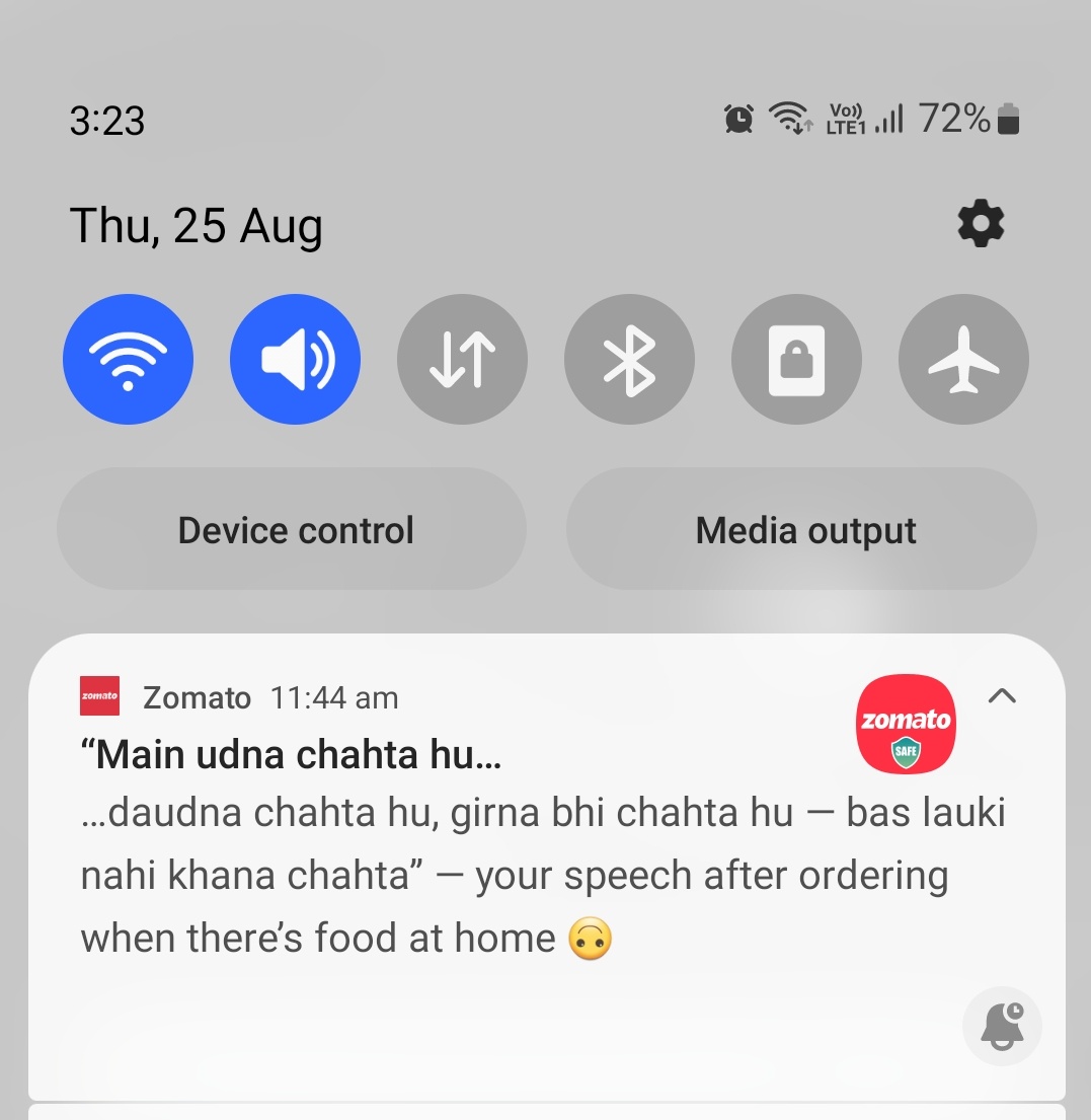 Justsimran's tweet photo. My speech after  ordering when there's food at hostel 🤢....
Matlab itna relatable kese soch skte ho yr 😂 @zomato https://t.co/9J1MxK8SpB