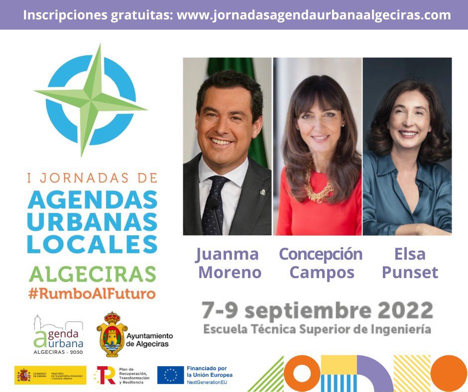 mccamposacunha's tweet image. #AgendaUrbanaLocal #ODS.Un placer impartir la conferencia inaugural en las I Jornadas de Agendas Urbanas Locales 2030: “De la reflexión a la acción: el #podertransformador de la agenda urbana”. 7 y 8 de septiembre de 2022
📍 Algeciras (Cádiz)
➡️ Info: jornadasagendaurbanaalgeciras.com