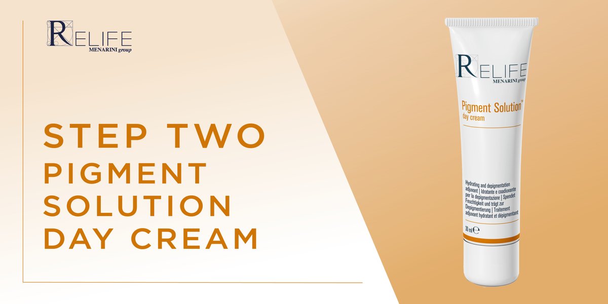 RELIFEIrl's tweet photo. Pigment Solution day cream contains vitamin A to promote cell renewal &amp; kojic acid to inhibit production of new melanin. It is the second step in Pigment Solution™ Program a 3-in-1 kit that is a clinically proven effective, non-medical program for hyperpigmentation. https://t.co/rkVTTYf7jR