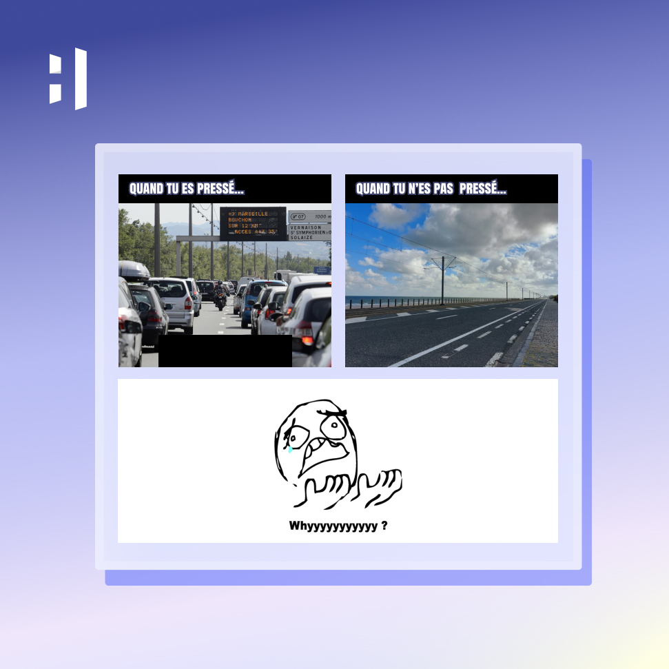 Les fameux #bouchons... 🚗 Toujours présents au mauvais moment. Pourquoi ? Est-ce un sort divin ? On ne le saura jamais ! 

Mais bizarrement quand tout va bien... 🤔

#malchance #trafic #autoroute