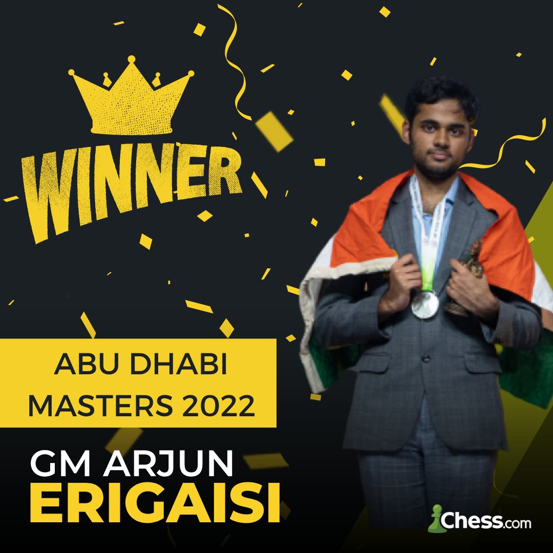 2700chess on X: 🇮🇳 18 y/o Erigaisi Arjun wins the Challengers