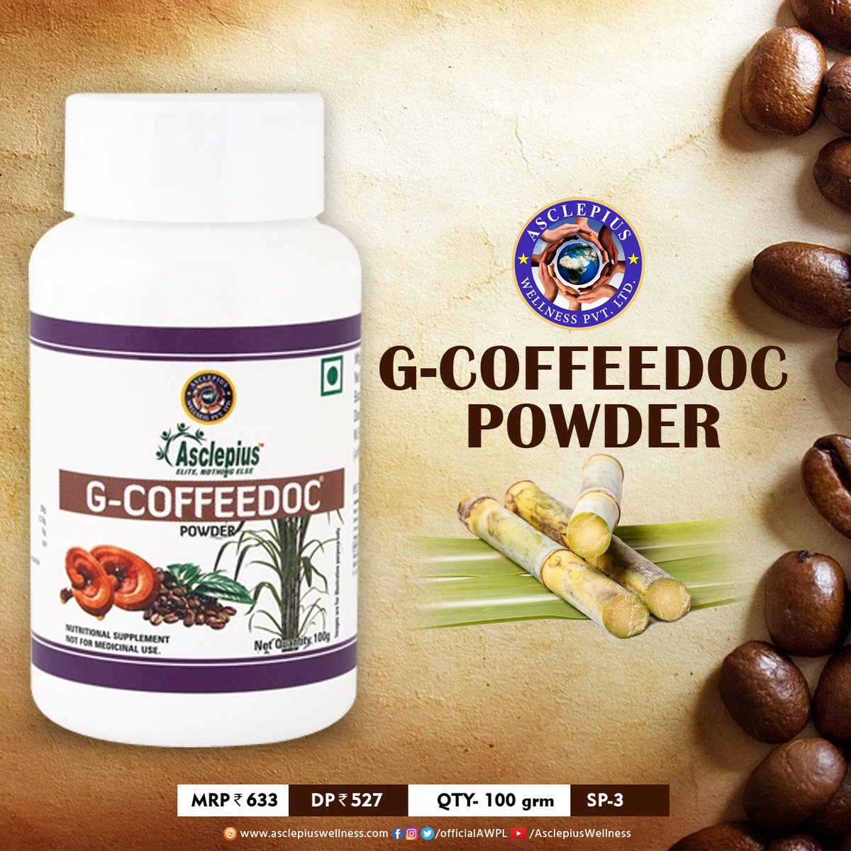OfficialAWPL's tweet photo. AWPL presents, G-CoffeeDoc Powder, a beverage supplement that enhances health along with taste. 

more info: https://t.co/MLPlyF9dcI

#AWPL #AWPLPRODUCT #coffee #beverage #coffeedocpowder #Foodproduct #Healthsuppliment #Asclepius_Wellness_Pvt_Ltd https://t.co/FLVEU5iaPj