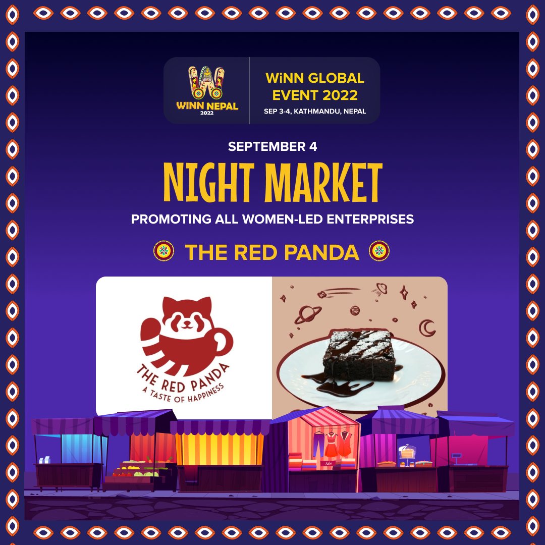 WinnNepal's tweet photo. The Red Panda Cafe is a women run business that serves delightful treats at a reasonable price and who value the environment as well as our surroundings.

See you at the Night Market of Women in Nature Network : Global Networking Event 2022!

#winn #winnnepal2022 #theredpandacafe https://t.co/JAgmEItYDu