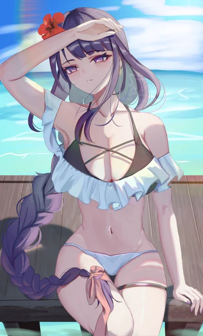 水着の影ちゃんです#原神 #RaidenShogun #GenshinImpact 