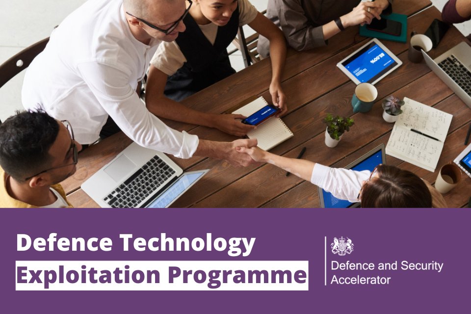 Calling ambitious defence #innovation #SMEs.

The Defence Technology Exploitation Programme #DTEP is investing £16m over 3 years through <a href="/DASAccelerator/">DASA</a>, working with <a href="/innovateuk/">Innovate UK</a>, to give SMEs a boost to develop #DefenceTechnology.

📃 ukri.org/news/16-millio…

#DefenceInnovation