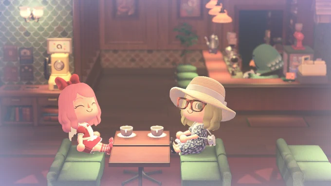魚子が遊びに来てくれた!おしゃべりたのしかったです!!またきてね #どうぶつの森 #AnimalCrossing #ACNH #NintendoSwitch 