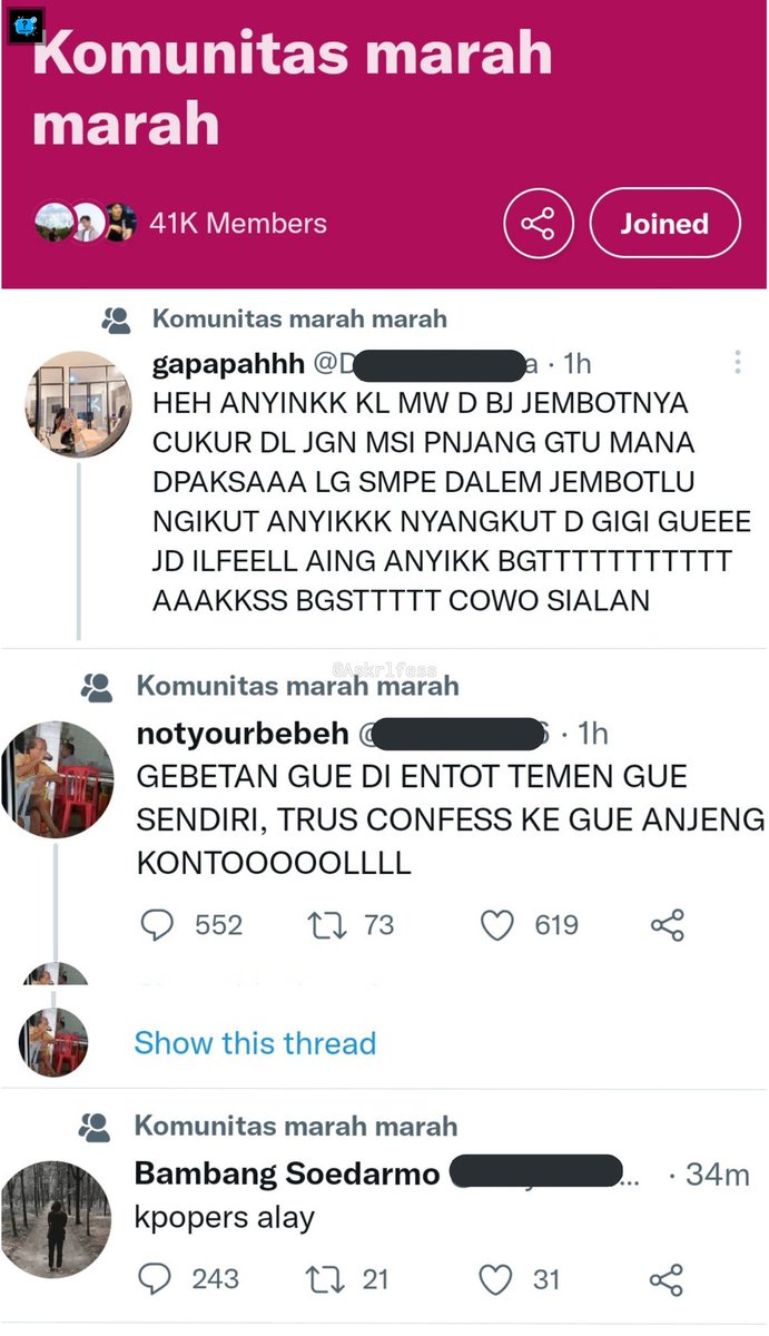 Askrlfess's tweet photo. [askrl] ini komunitas marah2 apa komunitas 18+ sama speech hate? 🤨 https://t.co/GwU2GUHbkx
