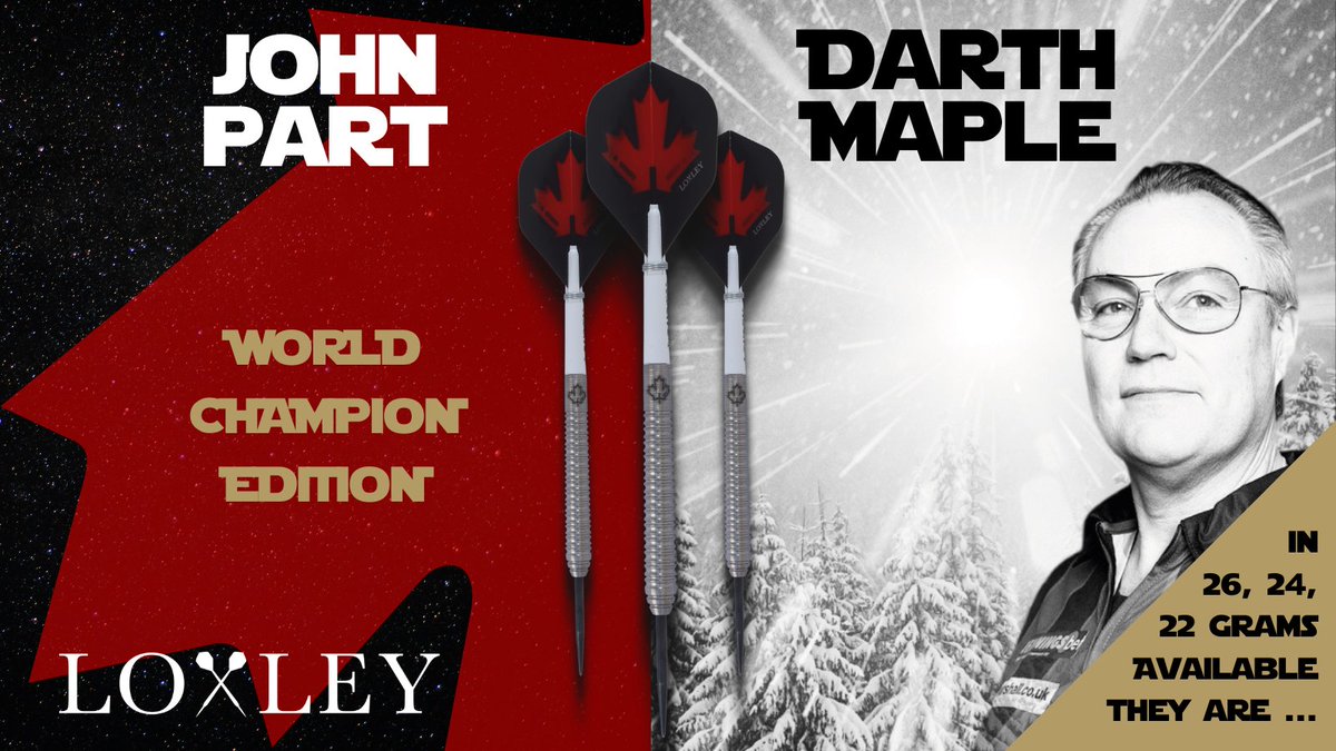 LoxleyDarts's tweet photo. *** John Part Darts ***

Available in 22g, 24g and 26g

https://t.co/uenRTUa5Uw

#darts #JohnPart #Canada #DarthMaple #puttingplayersfirst #Loxley https://t.co/duXdrPEWz3