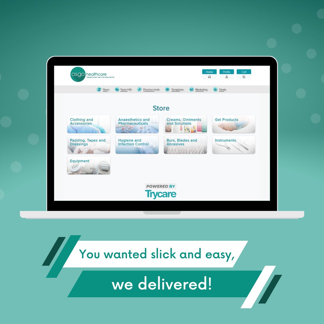 Osgo Healthcare (@osgohealth) on Twitter photo Our new store, powered by <a href="/TrycareChiroPod/">Trycare Chiropody</a> now
extends the exemplary service they provide with
delivery of your products.
The online store is fast, simple to use, and only a few
clicks to your order winging it's way to your business.
osgo.co.uk/workplace/store Our new store, powered by <a href="/TrycareChiroPod/">Trycare Chiropody</a> now
extends the exemplary service they provide with
delivery of your products.
The online store is fast, simple to use, and only a few
clicks to your order winging it's way to your business.
osgo.co.uk/workplace/store
