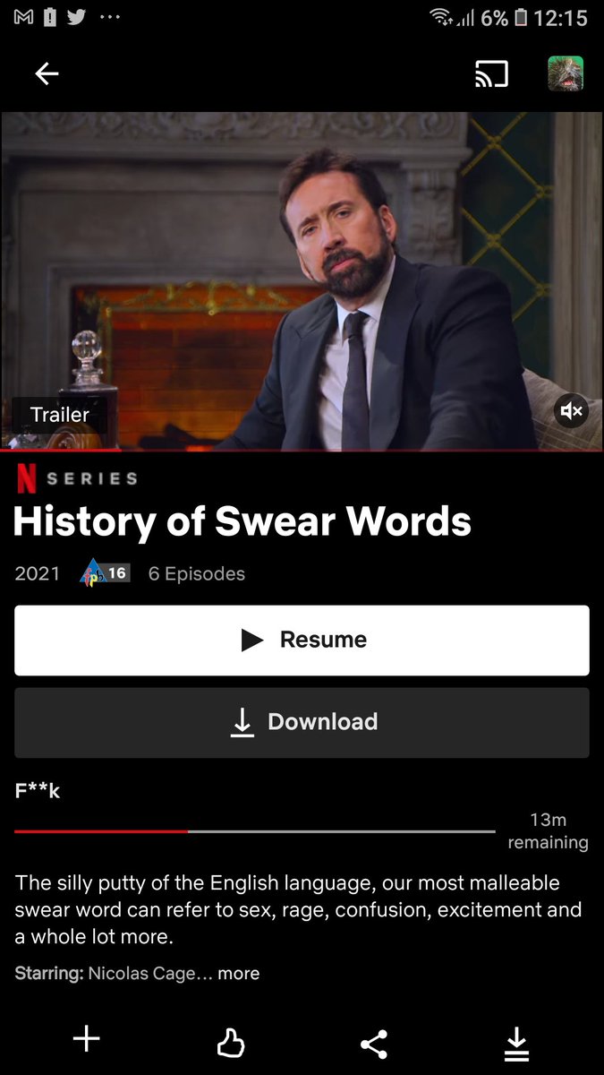 daniebesterzc's tweet photo. @BarneySimon History of Swear words #Netflix https://t.co/REIulr73pK