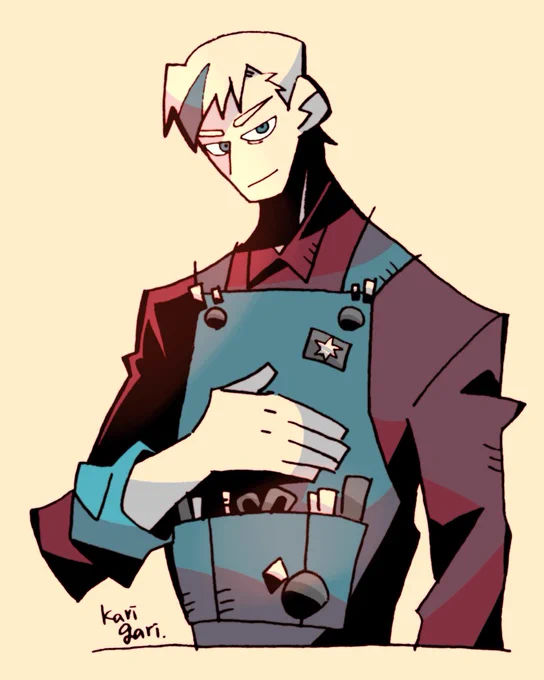 新しく描いたキャラ名前はワタリさん(仮名)#一次創作 #originalcharacter 