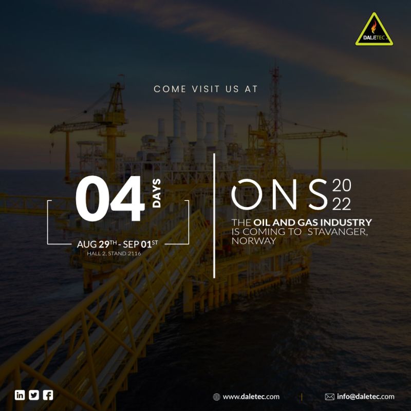 Daletec1's tweet photo. Daletec is exhibiting at one of the biggest oil &amp; gas exhibition in Stavanger, Norway.

Meet us at @ONS_Stavanger 2022. 

#Daletec #Norway #oilandgas  #Offshore  #Protective #clothing  #oilandgasindustry #PPE #FLAMERETARDANT #manufacturer #Fabric https://t.co/RvFCMMk5kc