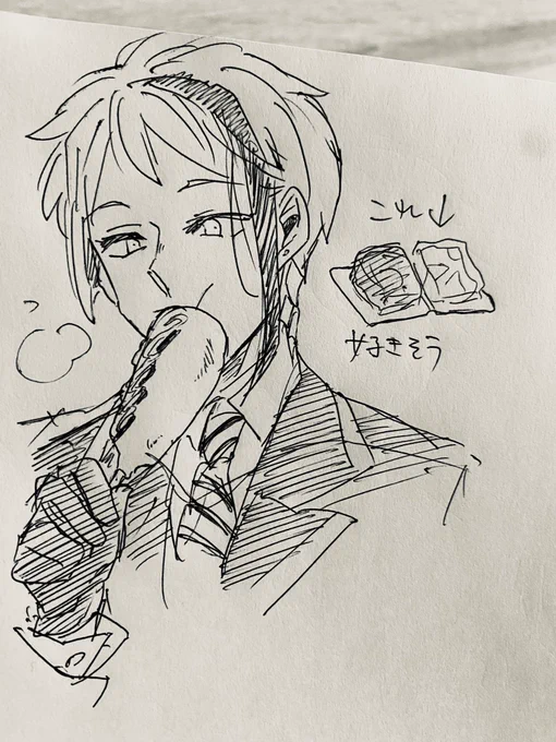 朝の一発描き
アメリカンドッグ食べてほしい(本当は一口でいける) 