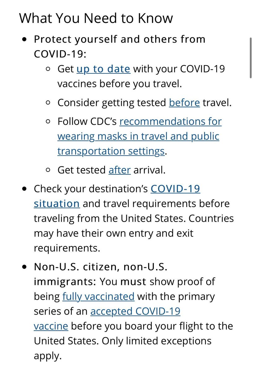 CDC'nin 24 Ağustos 2022'de güncellenen sayfasında, ABD vatandaşı olmayan kişiler için ülkeye girişte aşı zorunluluğu devam ediyor.

Amerika Açık'tan çekilmesiyle ilgili henüz bir duyuru yapılmasa da, USOpen resmi uygulamasında oyuncu listesinde Djokovic'in adı yer almıyor 🧐