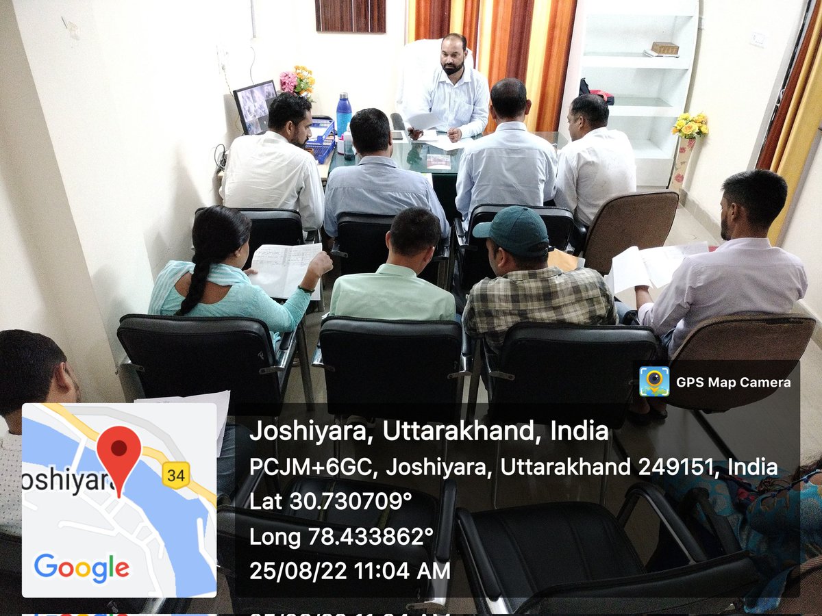 CUttarkashi's tweet photo. meeting with field &amp; DMU staff regarding reports /data/progress submission and future planning  chaired by Kapil upadhyay.jagbir surender kamal were present. 
@ReapUttarkashi 
@Kpl223 
@basava_ias 
@ReapUttarakhand 
@AMME07461090 
@market_ami https://t.co/9mhCNZ39Nu