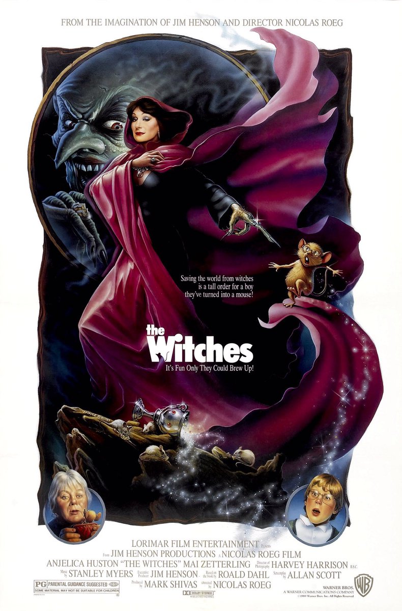 FilmNewsNos's tweet photo. 🎬MOVIE HISTORY: 32 years ago today, August 24, 1990, the movie ‘The Witches’ opened in theaters!

#AnjelicaHuston #JasenFisher #MaiZetterling #RowanAtkinson #JaneHorrocks #CharliePotter #AnneLambton #AngeliqueRockas #AnnabelBrooks #SukieSmith #BrendaBlethyn #JennyRunarce https://t.co/SsSsDZRFnj