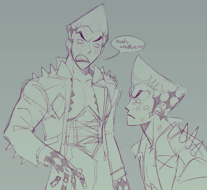 Needed a diamond oc for the card suit squad and the other was just...what if op oc that just likes to wear pots on his head. thats it. 