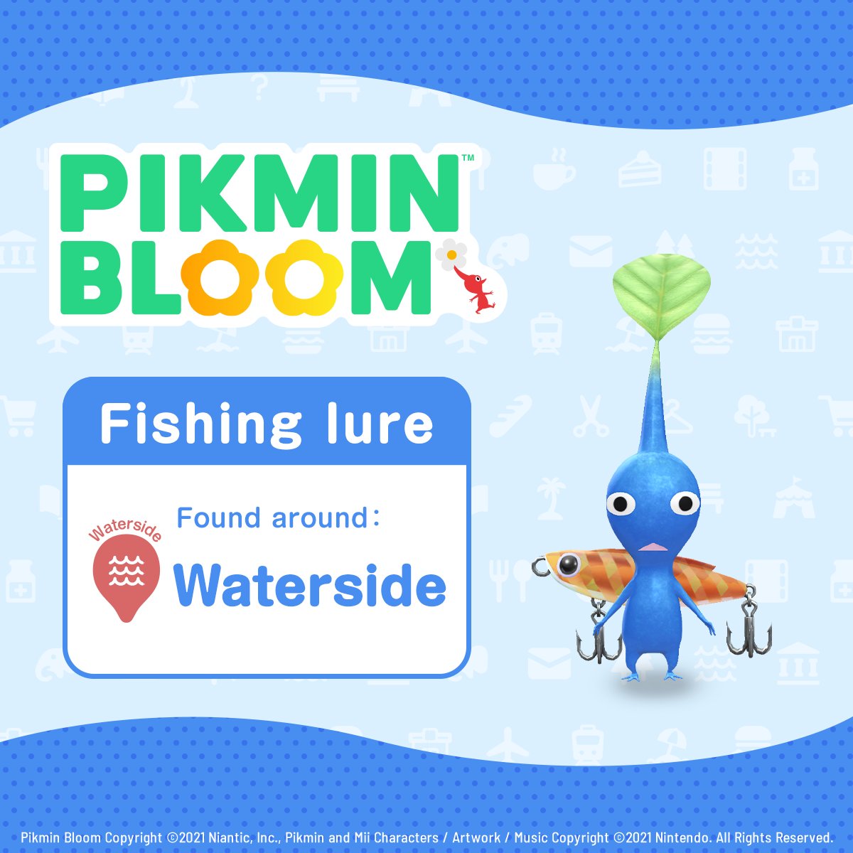 Pikmin Bloom on X: ✨#Pikmin Guide✨ 🎣Fishing Lure🎣 🍃 Found around:  Waterside If you're relaxing near the water, keep your eyes peeled for  “Fishing Lure” Decor Pikmin 🌱 This Decor #Pikmin is