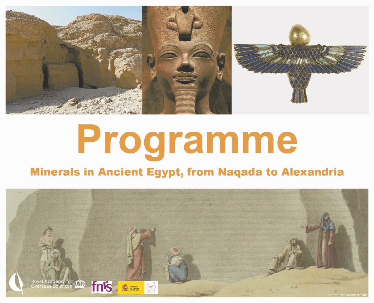 [International Conference - October 3-4, 2022]
The programme of the conference "Minerals in Ancient Egypt, from Naqada to Alexandria" is available via the following link: buff.ly/3AjBCAD 
#Mininegypt #Programme #Internationalconference #RAOS
