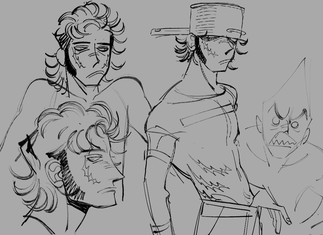 Needed a diamond oc for the card suit squad and the other was just...what if op oc that just likes to wear pots on his head. thats it. 