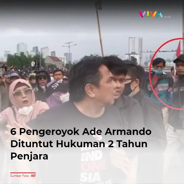 VIVAcoid's tweet photo. Jaksa Penuntut Umum telah menjatuhi hukuman sebanyak enam orang terdakwa pengeroyok Dosen Universitas Indonesia, Ade Armando, pada persidangan di Pengadilan Negeri Jakarta Pusat, Rabu, 24 Agustus 2022.
Selengkapnya : https://t.co/gG8nubvbFs
___
#Vivacoid #Adearmando #Dituntut https://t.co/eBA6VSlCCS
