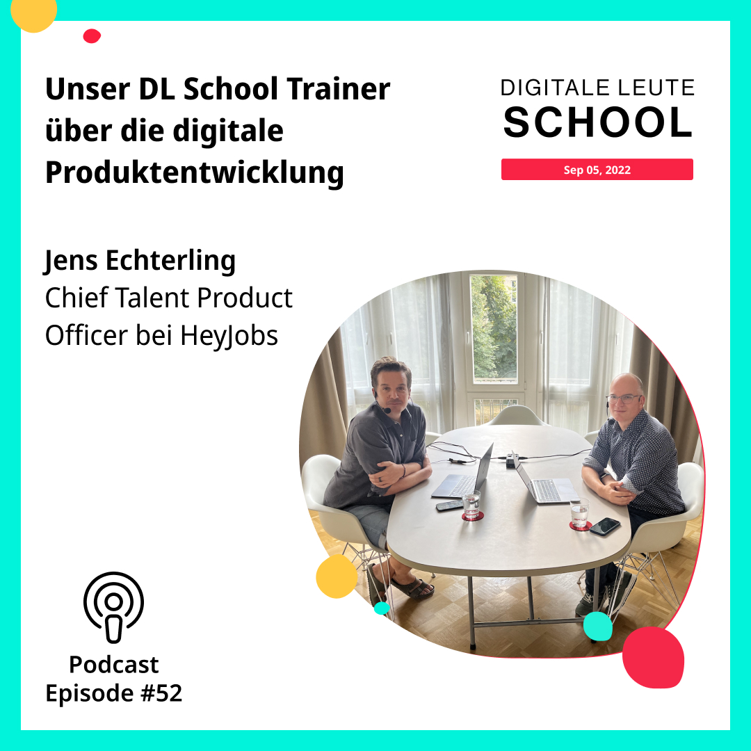 Podcast-Episode #52!
In dieser Folge mit Jens erfahrt ihr alles über seinen persönlichen Werdegang, seine Rolle als CTPO bei <a href="/HeyJobsOfficial/">👋 HeyJobs</a>, welche Fähigkeiten es als PO braucht &amp; welche Module er als Trainer der DL School betreut.

Hört mal rein 👉🏼 bit.ly/DLSPJE