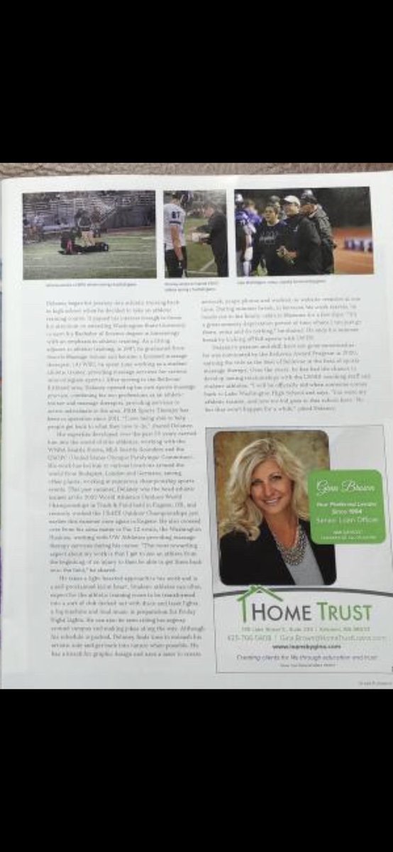 KangFootball's tweet photo. Huge shout out to our Athletic Trainer @kangsports Delaney Farmer for his article in a Kirkland Magazine.  Thanks for keeping our players safe and healthy! 
.
#GoKangs #aLWaysrising #GRIT #athletictrainer 🦘🏈⛑ https://t.co/JRcFNlFLWQ