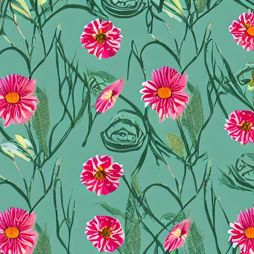 botanical flower fabric patternも良き 