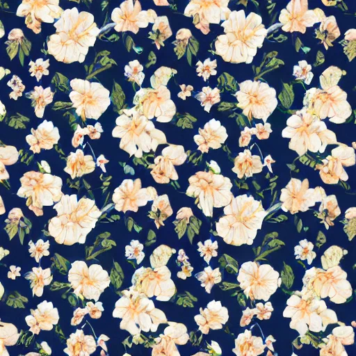 botanical flower fabric patternも良き 