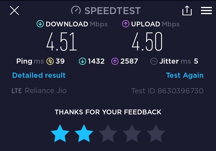 hvnk's tweet photo. @JioCare 4g is slower than 3g at pushpa bhawan outdoors
@reliancejio see attached screenshot for details before contacting us https://t.co/5mFbp917Jk