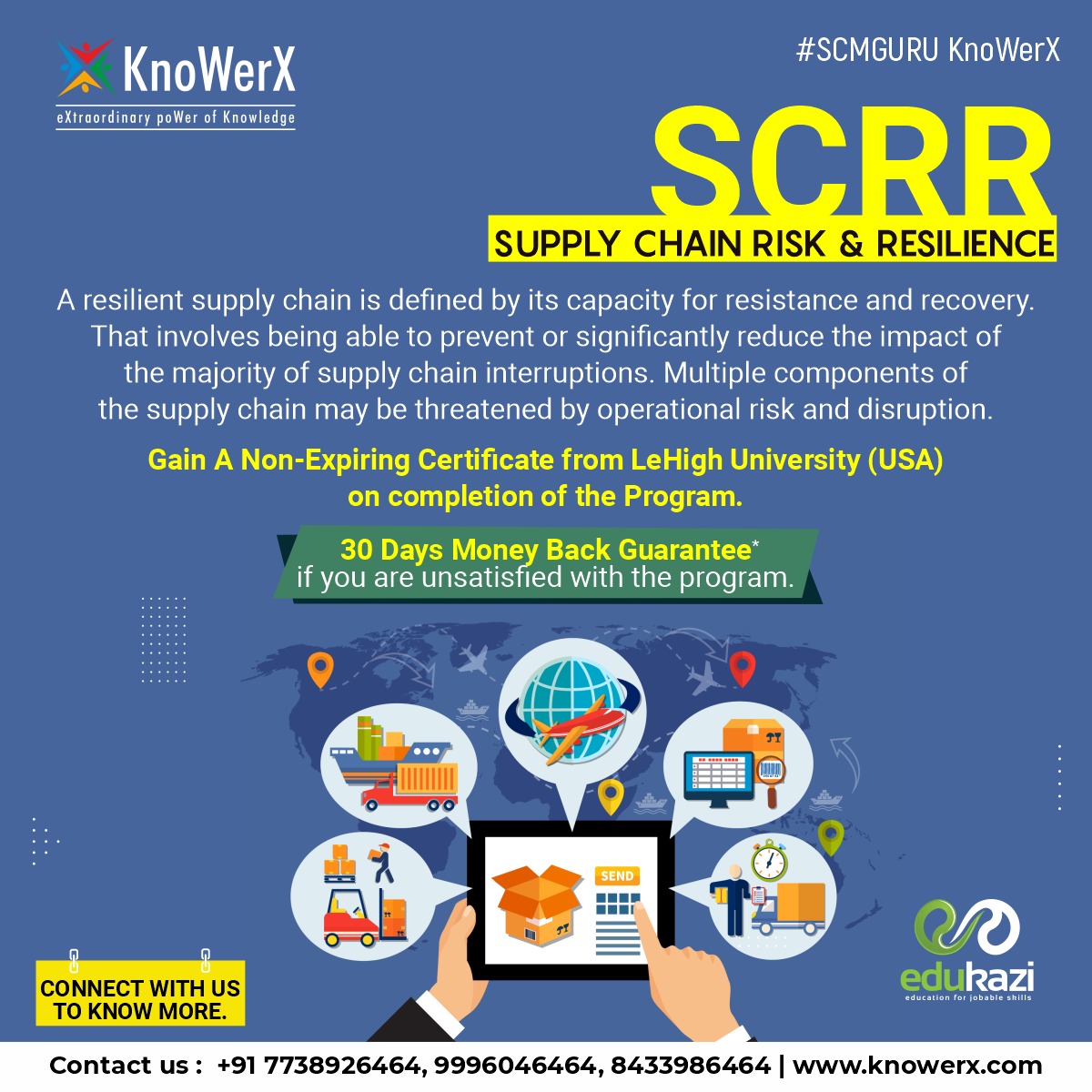 KnoWerX's tweet photo. #supplychainmanagment #SCMLearnings #UpliftyourCareer #onlineclasses #learningathome #learninganytimeanywhere #up #chainmanagement #moneybackguarantee #Supplychainriskandresilienceprogram #edukazi #management #supply #supplychainmanagment #career #careergoals #careerdevelopment https://t.co/vr8NjcbFxH