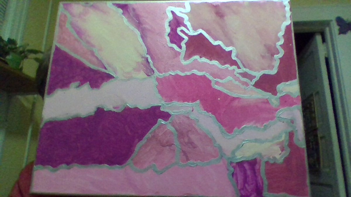 LibraryLadyUGL's tweet photo. Art by Tom &amp; Mom
Tom paints all the swooshes.
Mom does the outlining. https://t.co/eSIND2SdXT