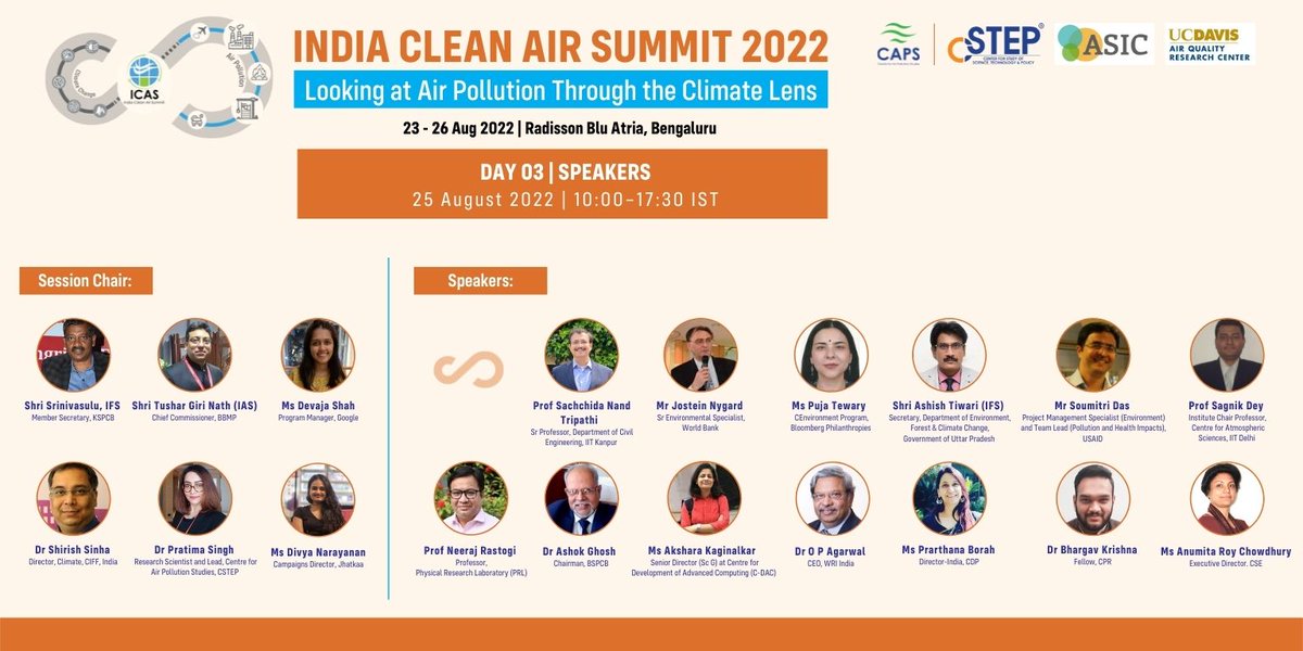 CSTEP_India's tweet photo. Traffic &amp; rain preventing you from attending day 2 of The India #CleanAir Summit 2022 (#ICAS2022)? 
Don't worry, we are live-streaming the event so you don't miss even a second of discussions. Watch it live on this link: 
https://t.co/ejoNwhLV4q

@UCDavisAQRC #CSTEP #ASICIndia https://t.co/P2Rjrp9SUE