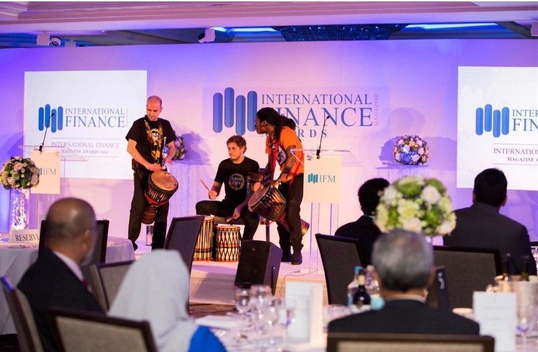 Apparently, you can’t hear pictures. So why is this making one us tap our feet?! 🥁
<a href="/thedrumcafe/">Drum Cafe</a> was an excellent way for award announcements. 

#awardsceremony #eventplannerslondon #corporateeventplanners #rewardsandrecognition￼ #londoneventorganisers #eventprofs #wemakeevents