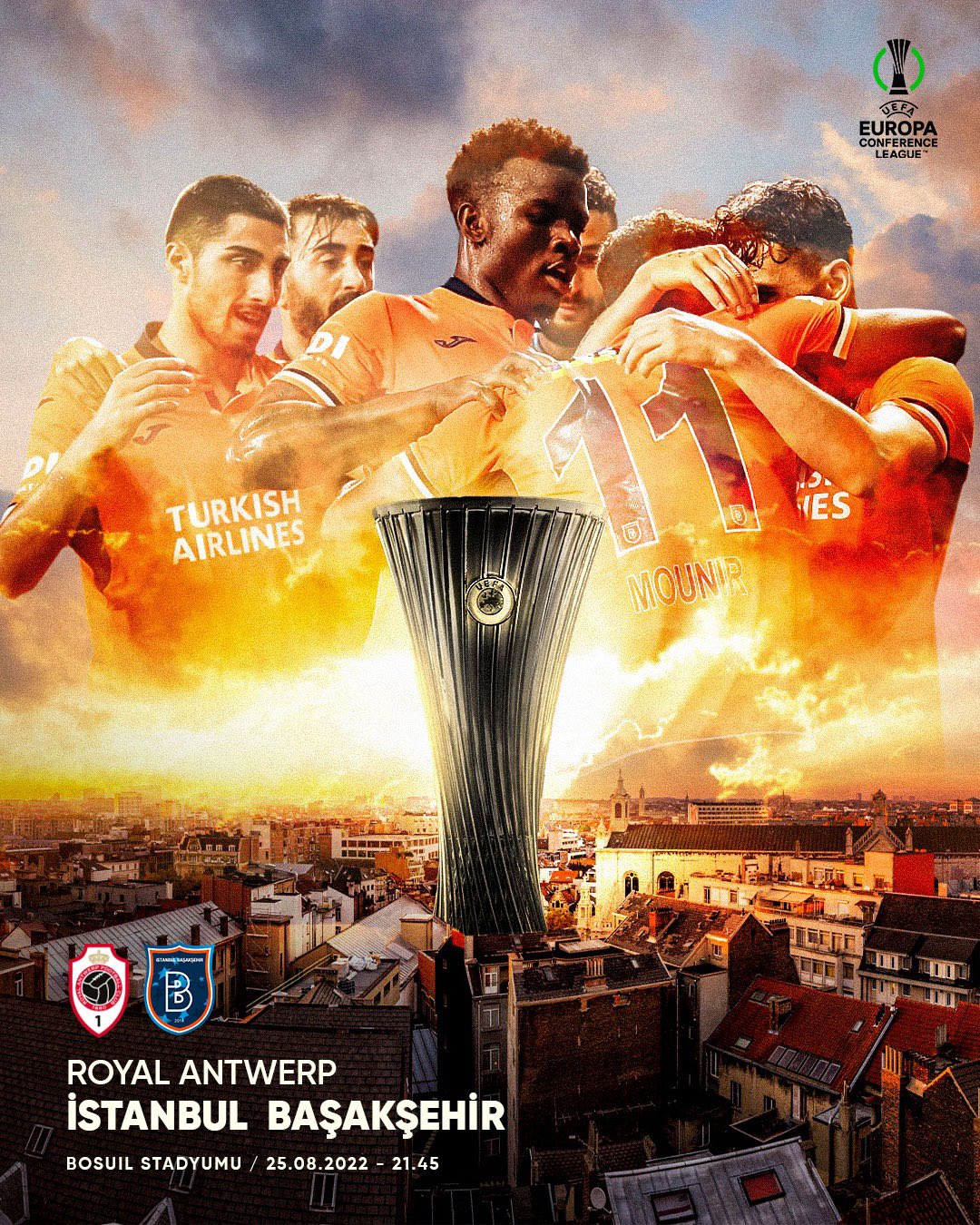 antwerp başakşehir maçı öncesi paylaşım