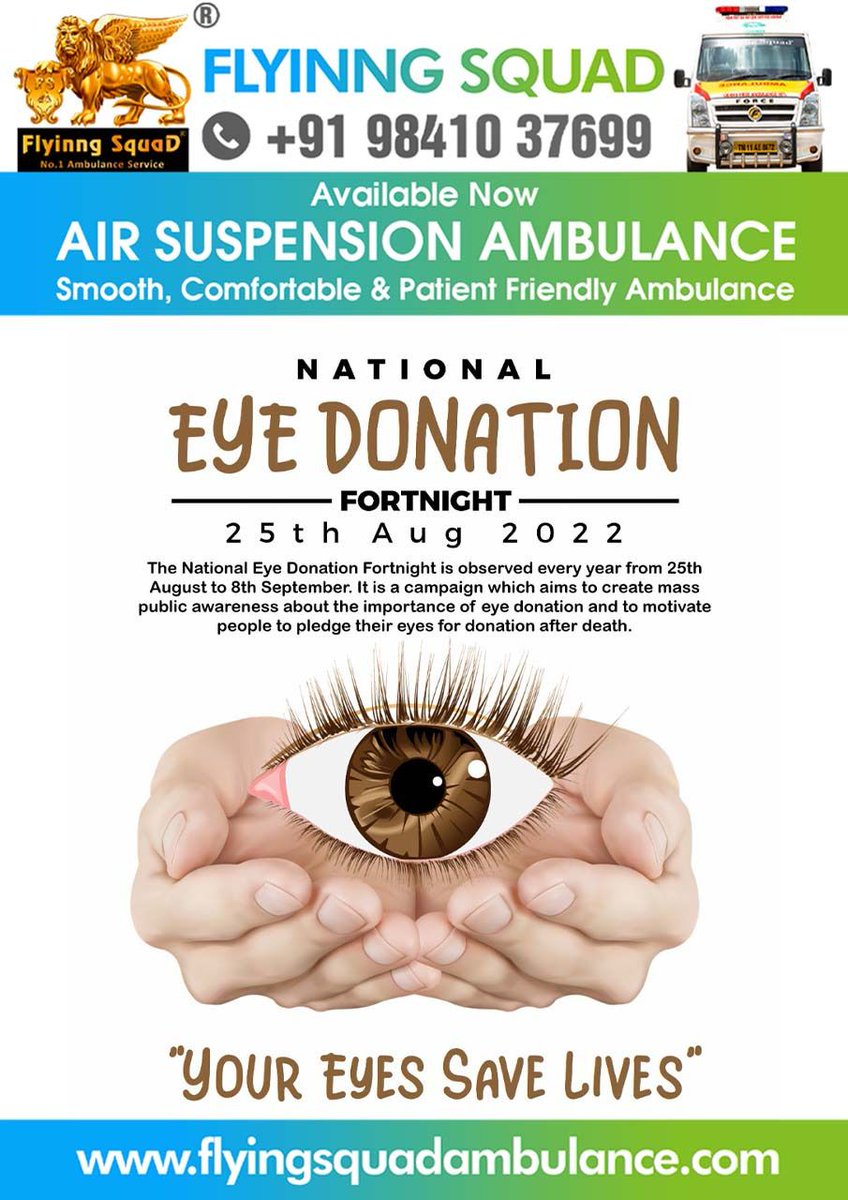 FlyinngSquad's tweet photo. National Eye Donation Day.
 #flyinngsquadambulance #flyinngsquadambulanceservice #icuplus #flyinngsquadfuneralcare #funeralservice #royalsendoff 
#dignifiedfarewell #dignifiedsendoff #dignifiedfarewell  #Ambulancechennai #Ambulanceserviceinchennai #AmbulanceTN https://t.co/0FDekiYFwa