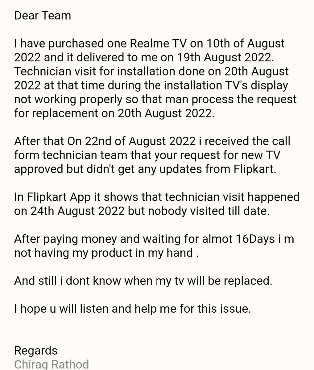 chirag1725's tweet photo. @Flipkart  THIRD CLASS SERVICE FROM FLIPKART AND STILL DONT KNOW WHEN RESOLVED MY ISSUE..... https://t.co/SvNll2YxVM