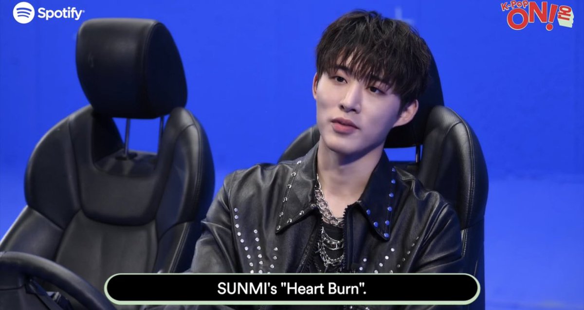 filmhanbin's tweet image. Hanbin talking about Kpop songs he’s listening to, we got Aespa’s Girls, Nayeon’s POP and Sunmi’s Heart Burn