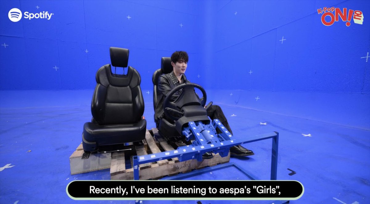 filmhanbin's tweet image. Hanbin talking about Kpop songs he’s listening to, we got Aespa’s Girls, Nayeon’s POP and Sunmi’s Heart Burn