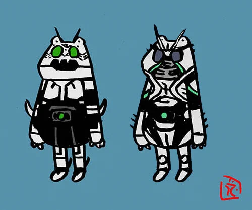 #好きなダークライダー選手権 #仮面ライダーブラック#シャドームーン#かえるヒーローズ 