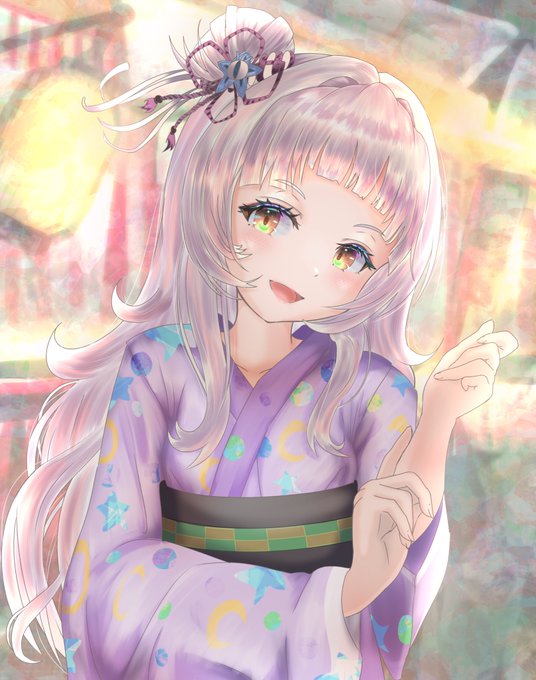 「murasaki shion hair bun」Fan Art(Latest)｜3pages