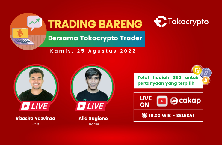 Tokocrypto's tweet photo. Trabar Tokocrypto Eps. 67
Selesai Sideways, BTC Lanjut ke $22K? "The Merge is coming" ETH siap meroket?

Kamis 25 Agustus 2022, pukul 16.00 WIB, LIVE 
👉 https://t.co/imlhKwS947

#tokocrypto #tokotrading #trabar #tradingbareng #cuanbareng #salamtothemoo https://t.co/MxPftusAc1