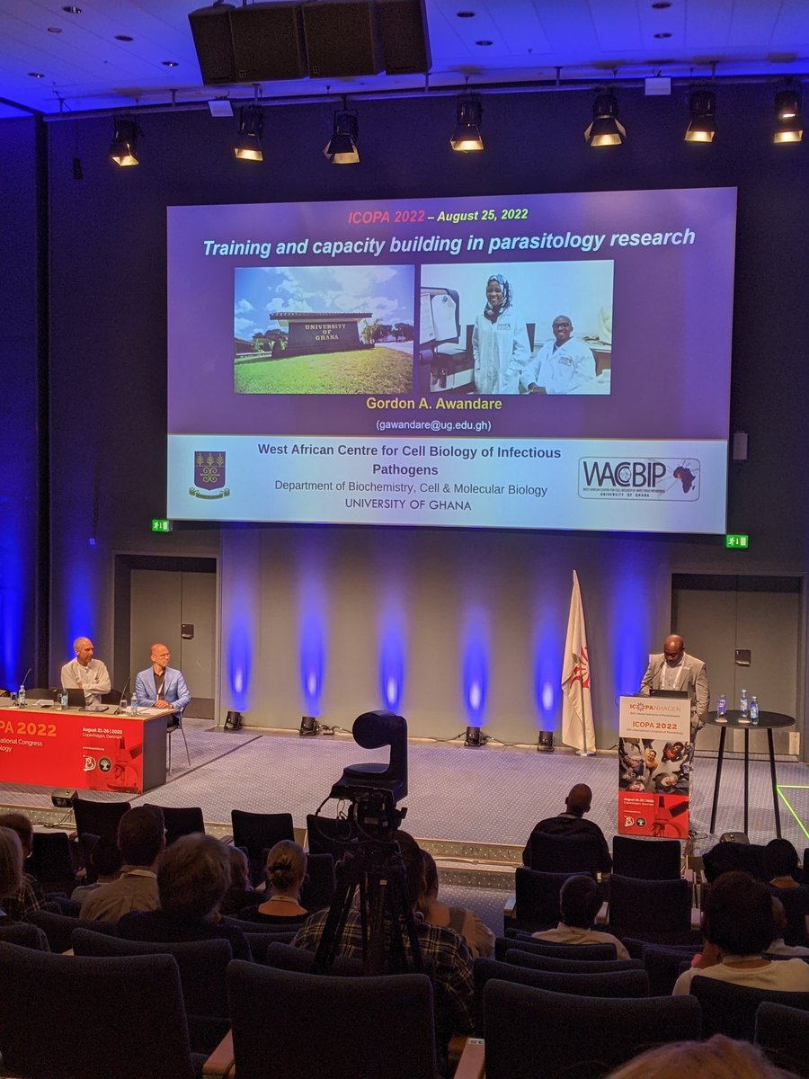 Jersley1987's tweet photo. This morning Prof @gordon_awandare  takes his turn as a keynote speaker at the ongoing #ICOPA2022  meeting to talk about building research capacity in Africa.Please tune for this insightful talk. @WACCBIP_UG https://t.co/A0g8PSiLvz