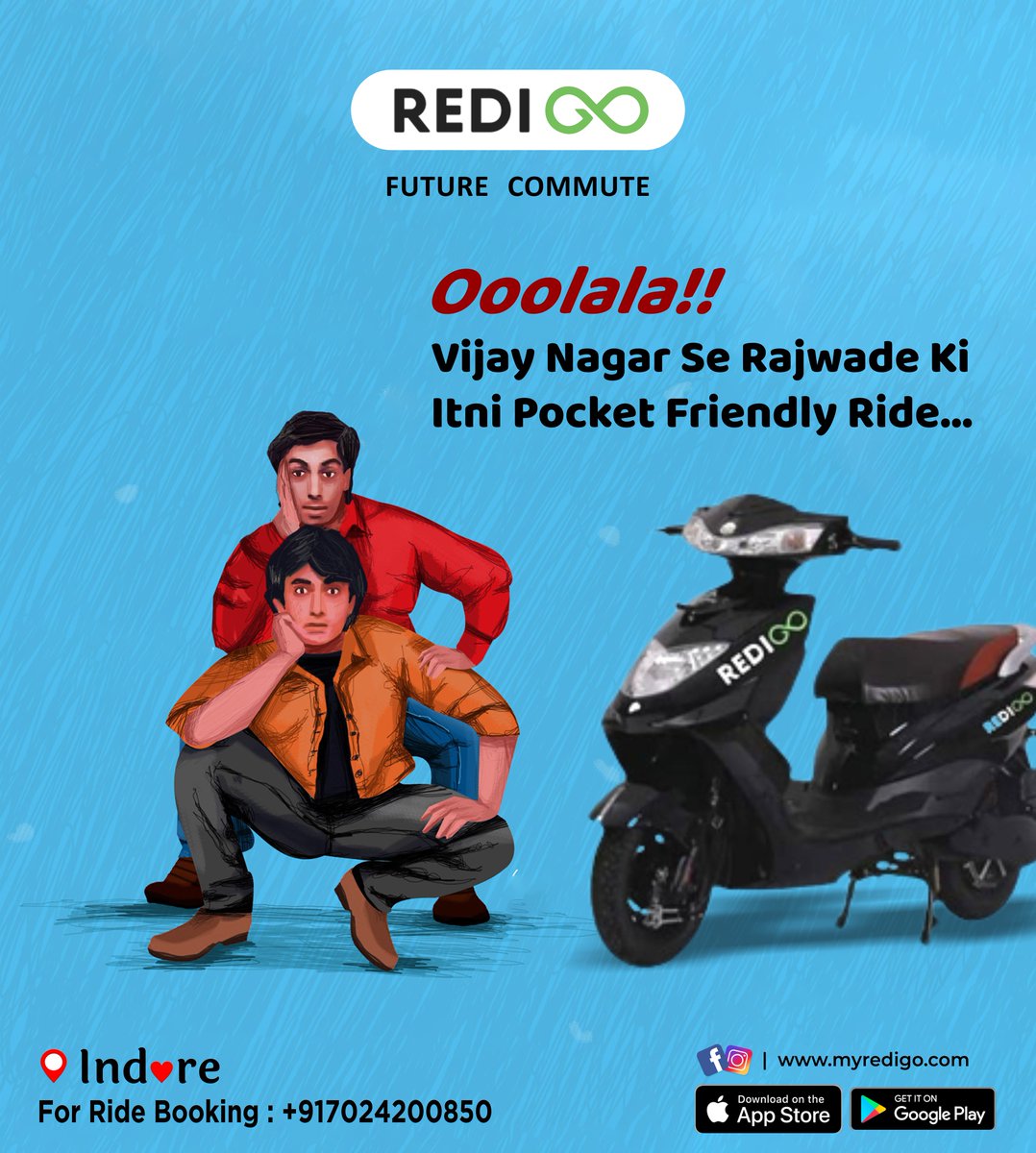 MyRedigo's tweet photo. #Redigo E-Bike Se Easy, Smart, Pocket Friendly, Safe Service Koi Nahi Dega.... #Redigo Always There For You 💚✅
OUR STATIONS
● #Satya Sai
● #Vijay Nagar
● #Bhawarkua
. https://t.co/GRGpASkvIf